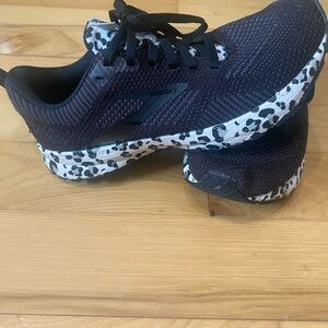 Brooks Black and White Leopard-Print Running Shoes